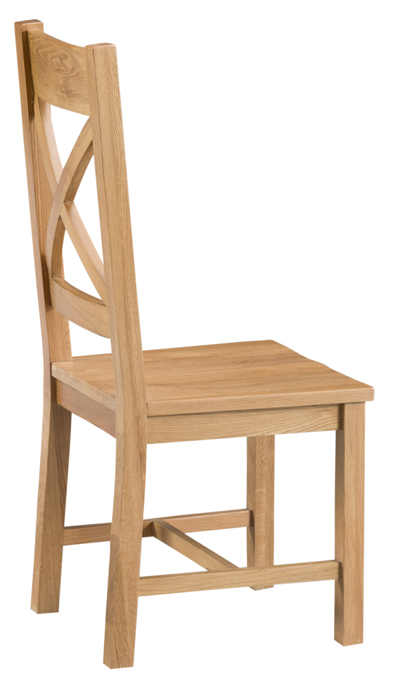 Camborne Cross Back Chair Wooden Seat